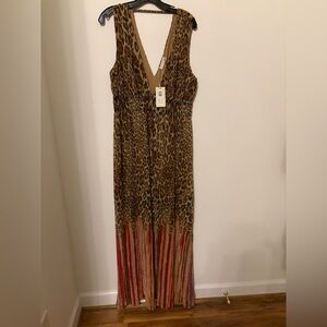 New ramy brook size large Leopard Print Maxi Dress smoke free retails $425